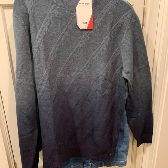 NWT Dronison Men's Size Medium Ombre Gray Sweater Acrylic Blend - Picture 2 of 12